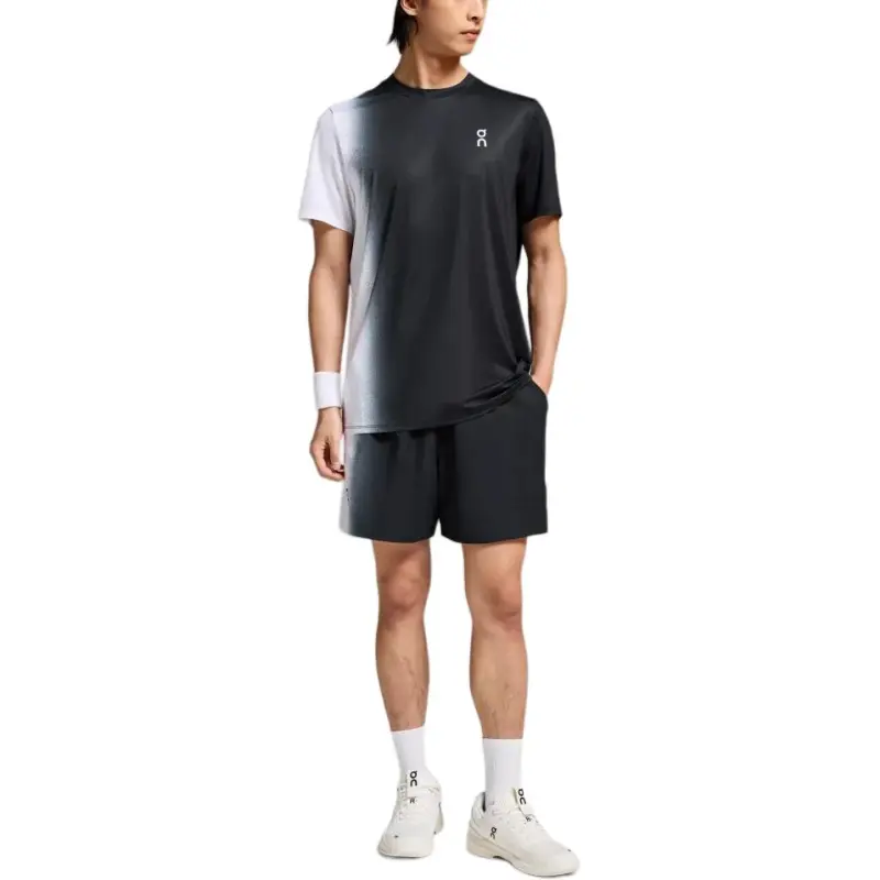 On Court Tennis Bottoms Men's Black White-1