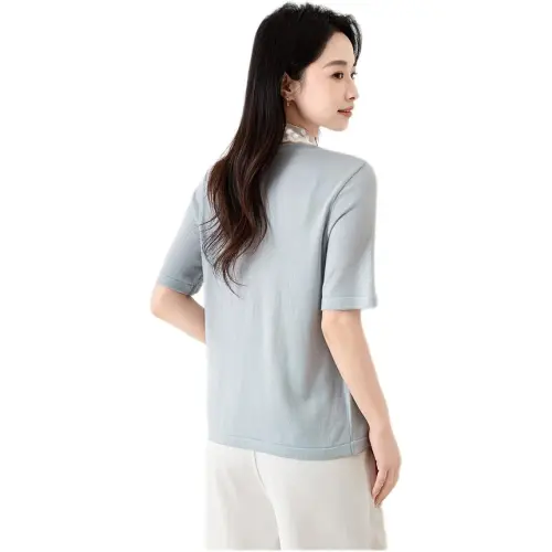 X MOOM Regular T Shirt Women's Light Blue