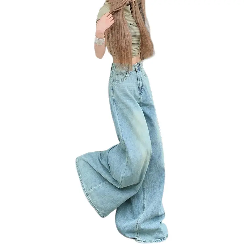 Kazakhstan Jeans Women's Vintage Denim Blue-4