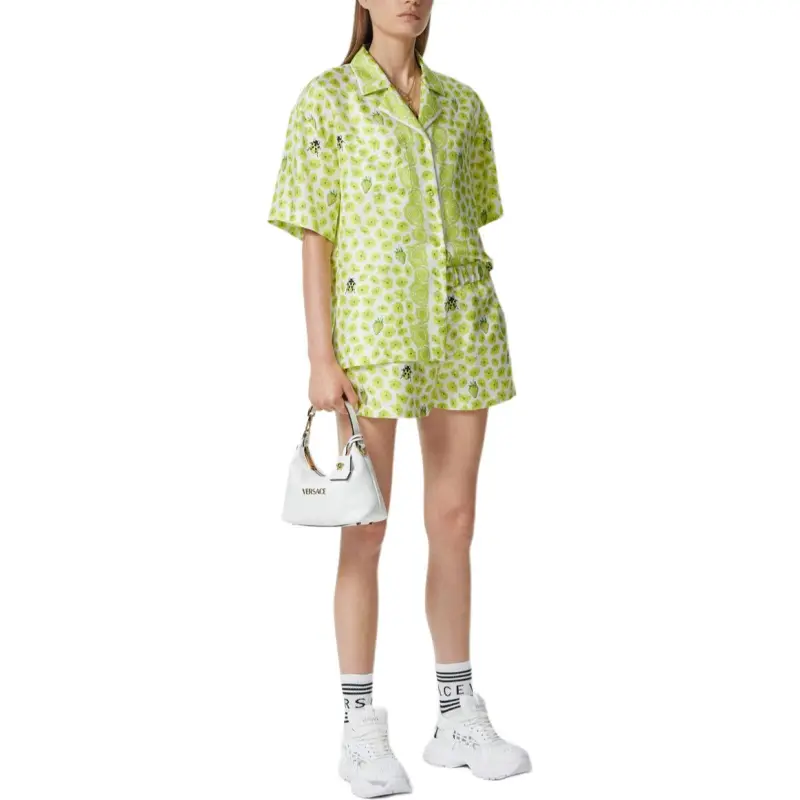 VERSACE Floral Printed Short Sleeved Shirt-1