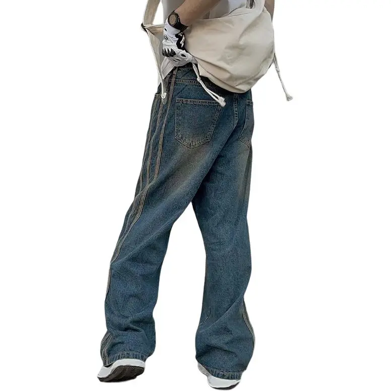 DUATOGE Jeans Men's Vintage Blue -2