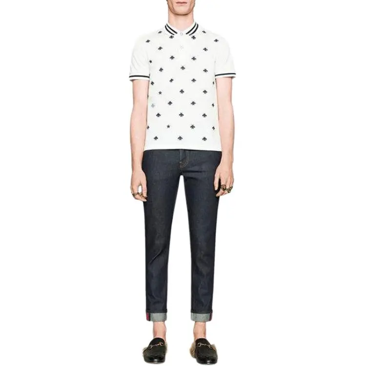 GUCCI Bee-embroidered Polo Shirt-2