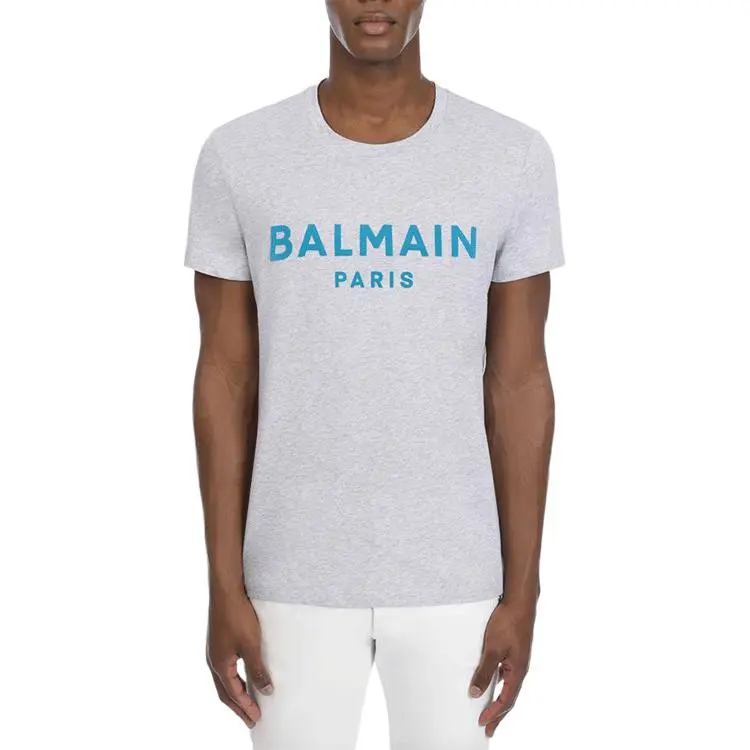 BALMAIN T Shirts Men Gray-4