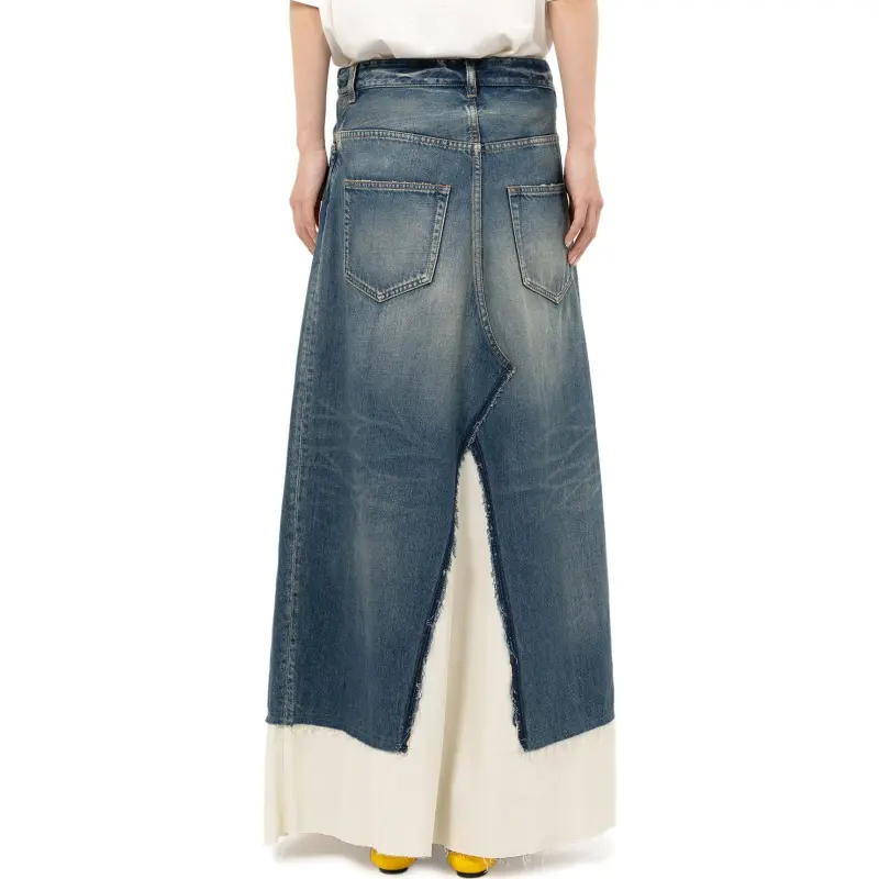 Maison Mihara Yasuhiro Layered Flared Denim Skirt-3