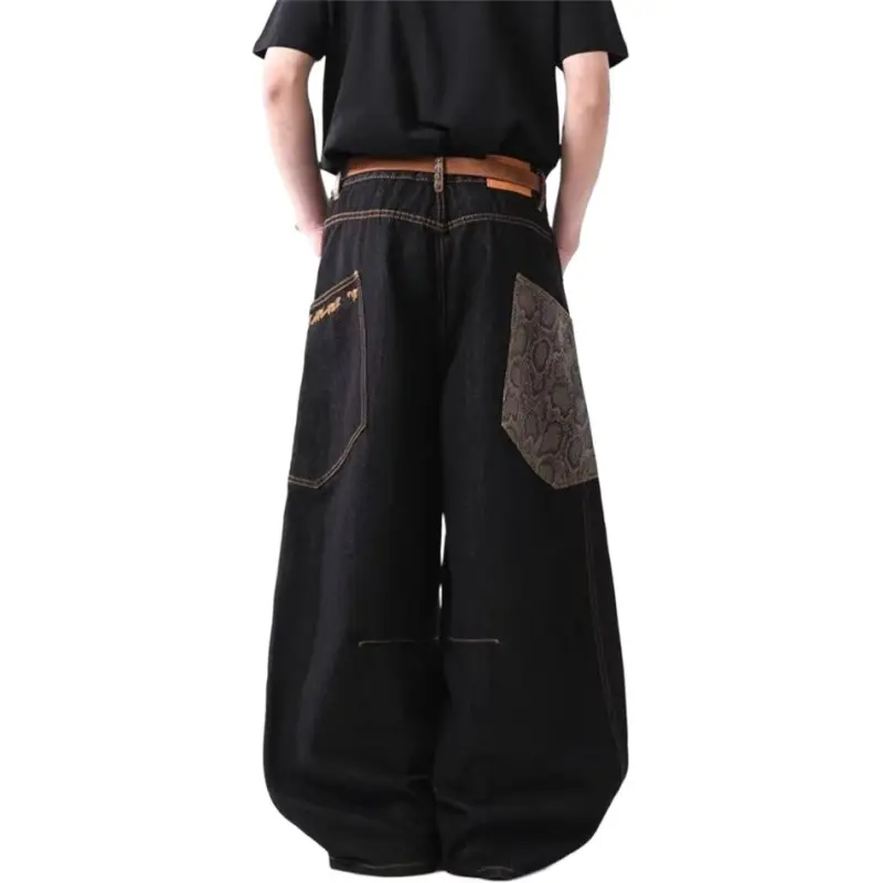 TESTUNG Jeans Unisex Black Blue-1