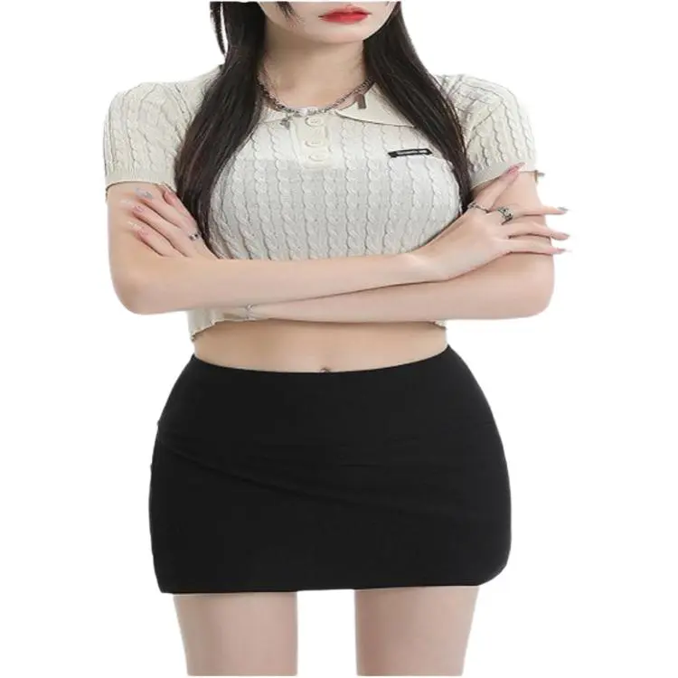 GUAILILUOLI Yoga Shorts Women's Black-2