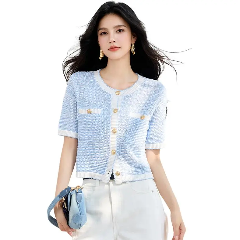 La Chapelle Knitwear Women's Blue-3