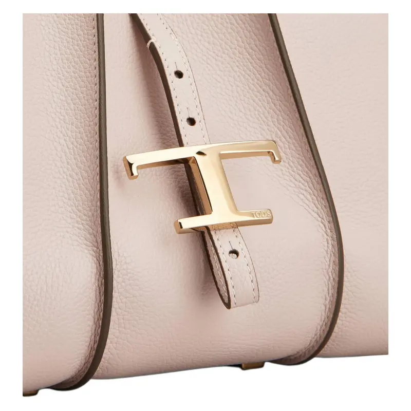 TOD'S T Timeless Cow Leather Tote Bag, Shopping Bag, Shoulder Bag, Handbag Mini Women's Pink-4