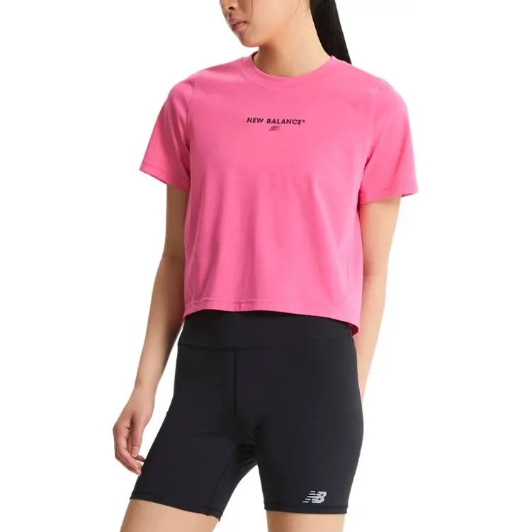New Balance T Shirt Women's 25 Pink-2