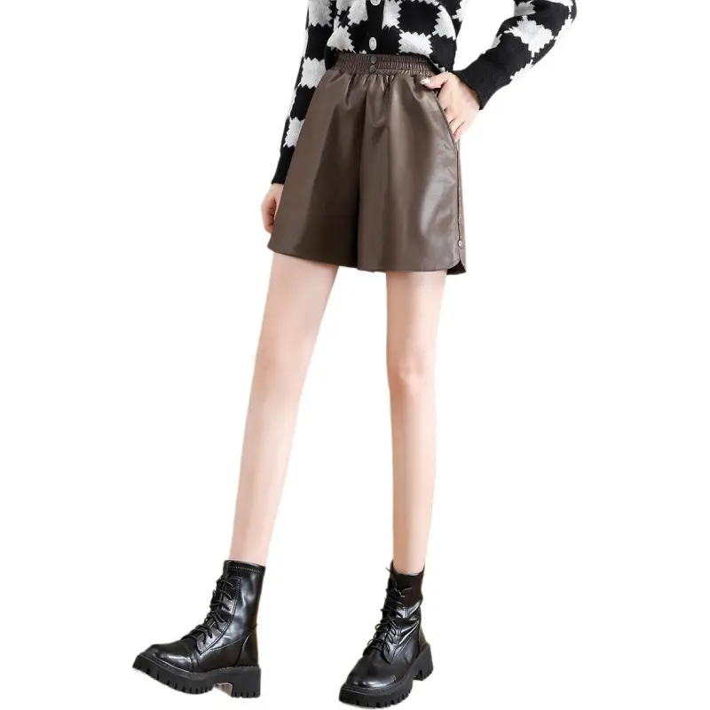 Mo Han Yi Mei Casual Shorts Women's Coffee-1
