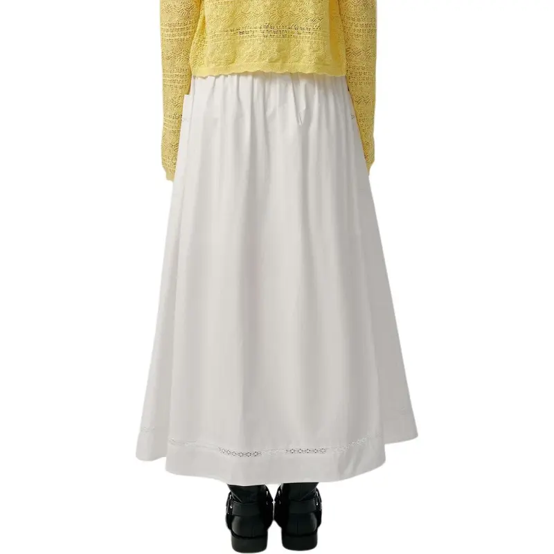 Teenie Weenie Casual Long Skirt Women's White-3
