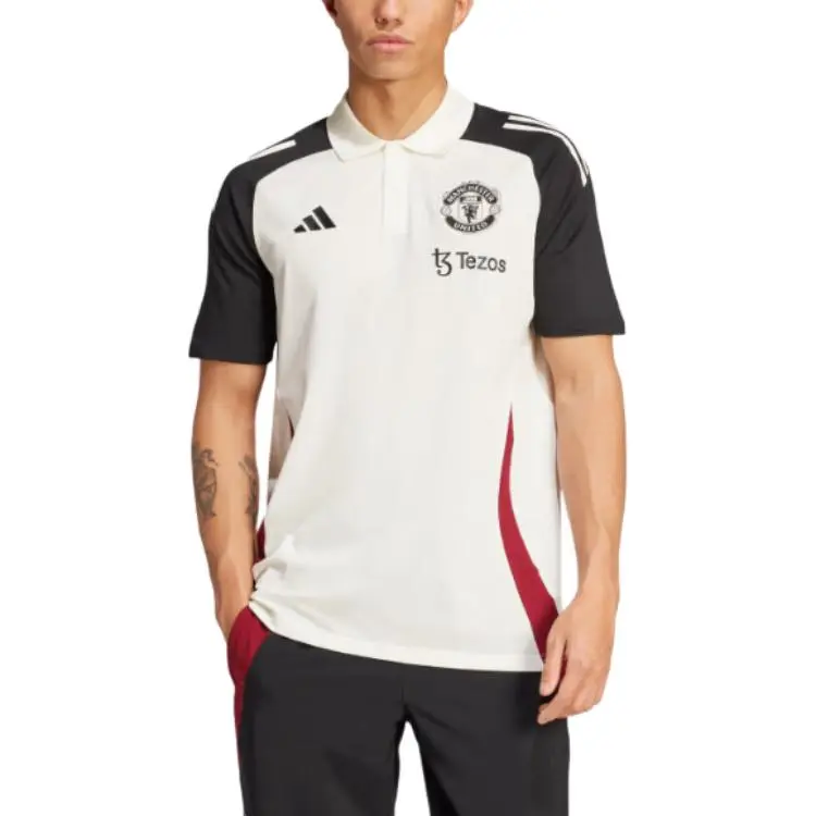 Adidas Manchester UnitedTiro 24 FW24 Polo Shirt Men's Ecru/Black-2