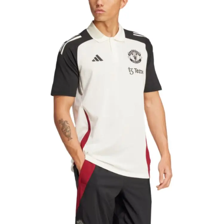 Adidas Manchester UnitedTiro 24 FW24 Polo Shirt Men's Ecru/Black-1