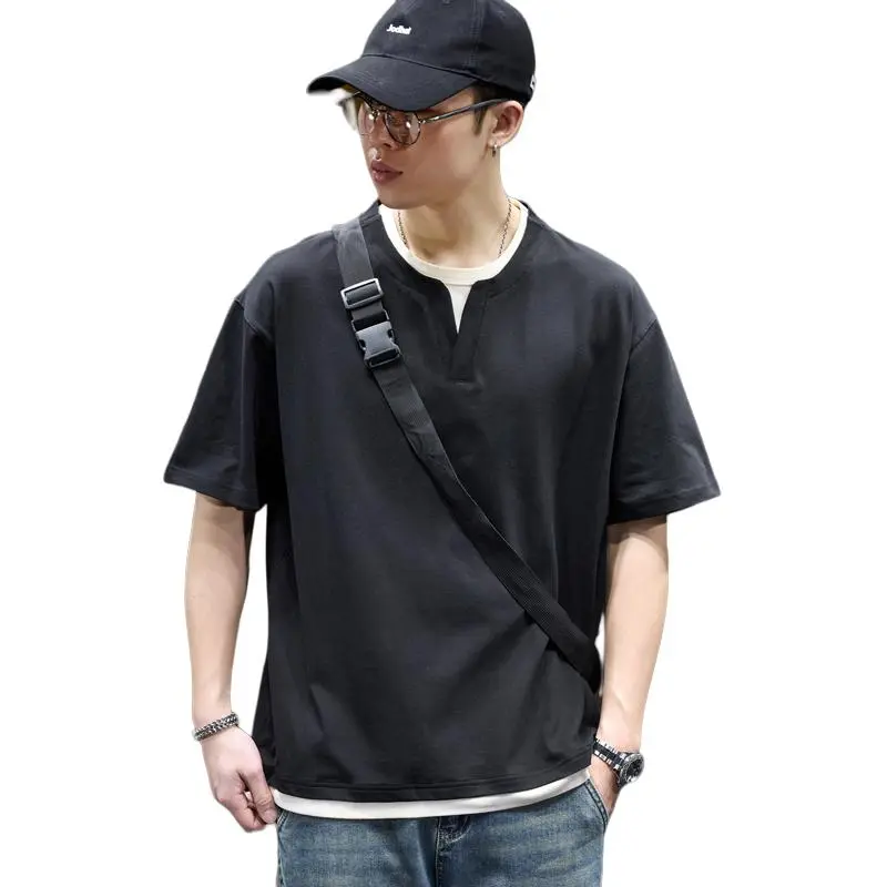 BUYDAUL T Shirts Men Black-1