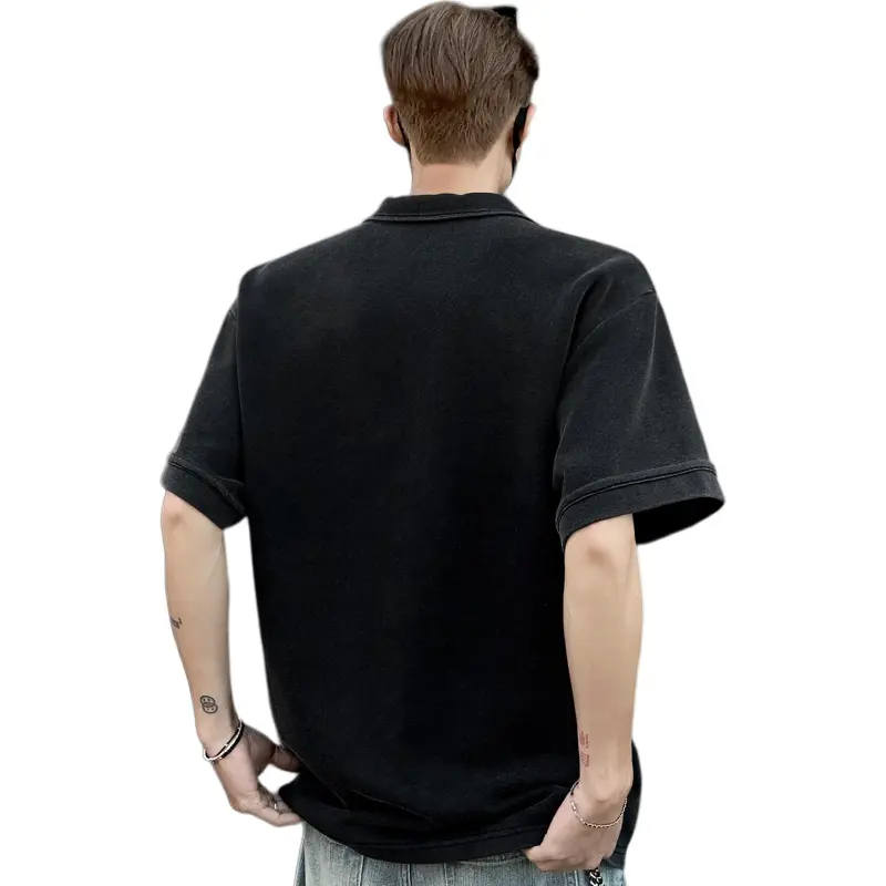 Jeep Polo Shirt Unisex Washed Black-2