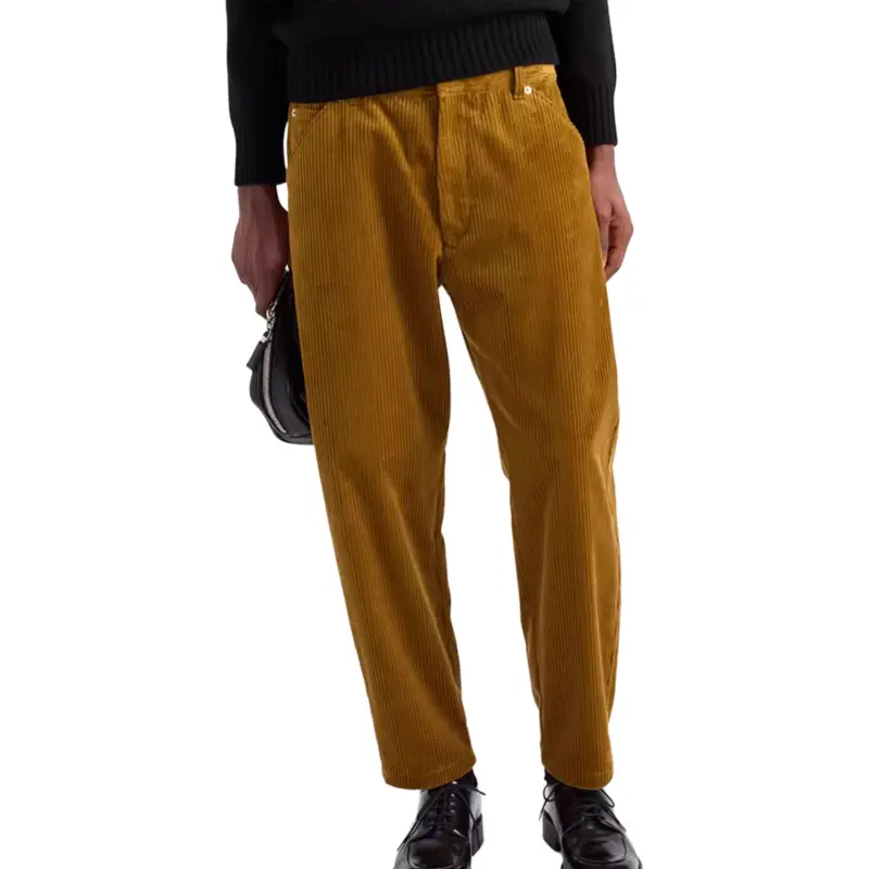 PRADA Triangle Logo Tapered Leg Trousers-2