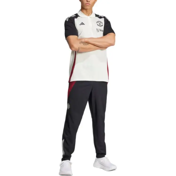 Adidas Manchester UnitedTiro 24 FW24 Polo Shirt Men's Ecru/Black-3
