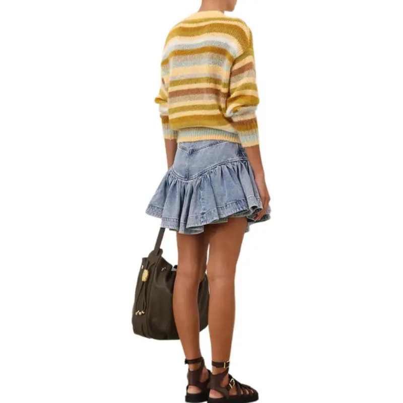 Zimmermann Frilled Denim Mini Skirt-3