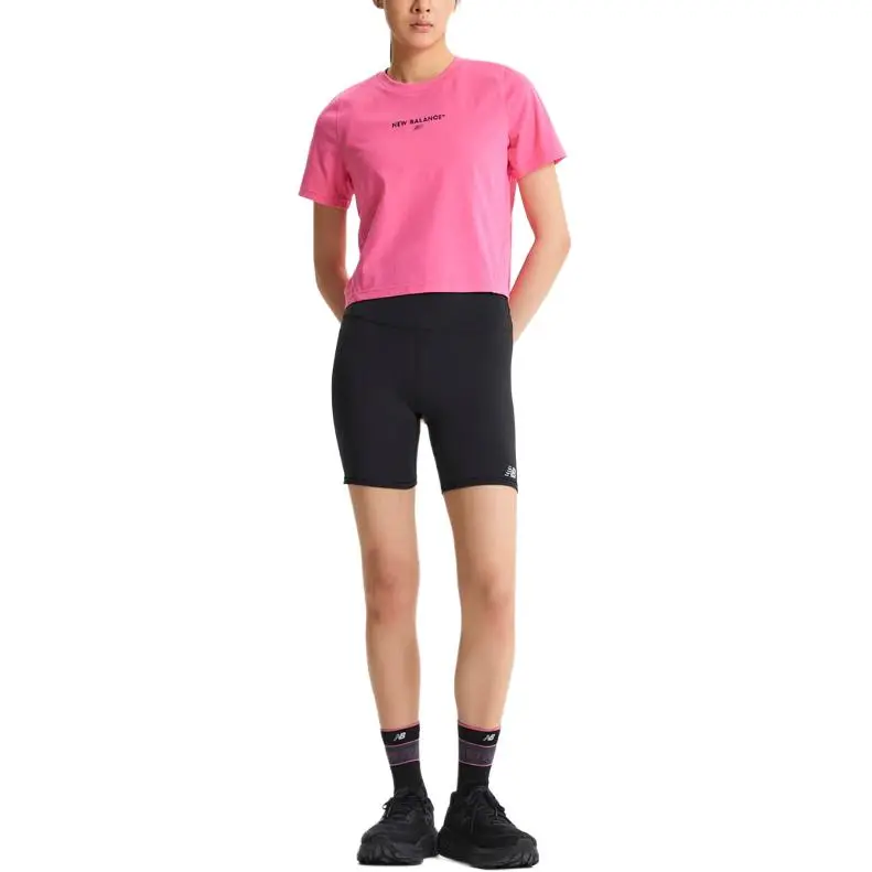 New Balance T Shirt Women's 25 Pink-3