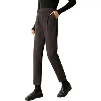 Mo Han Yi Mei Casual Pants Women's Black Gray Color