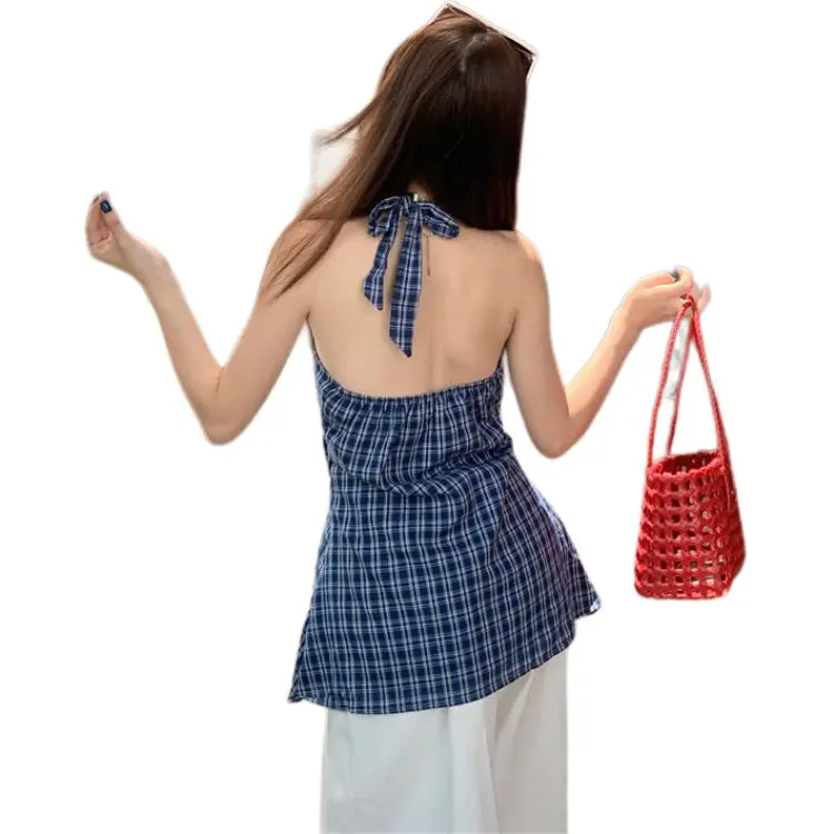 GOSO Tank Tops Women's Plaid-3
