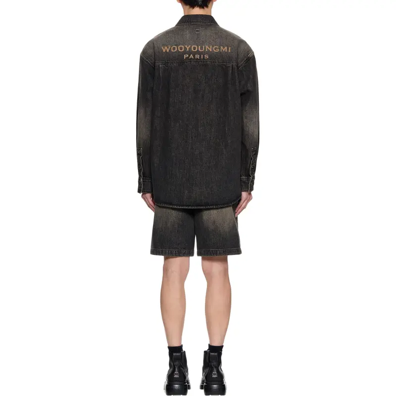 WOOYOUNGMI SS25 Denim Jacket Men's Gray-3
