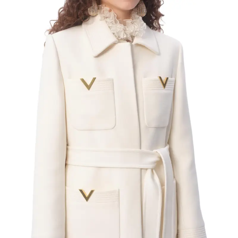 Valentino Drill Double breasted Coat-7