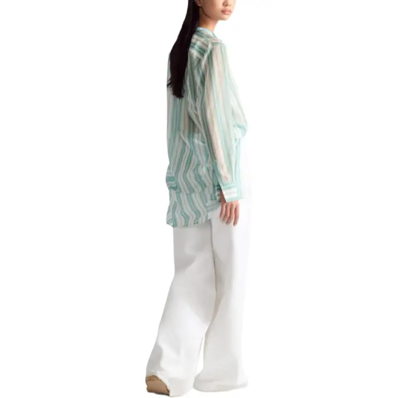 DIOR Shirts Women's White Green-2