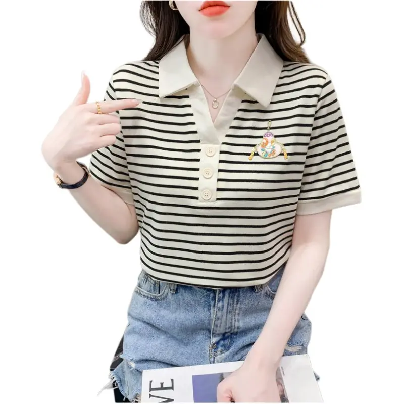 Mu Xiao Xin Set in Sleeve T Shirt Women's-2