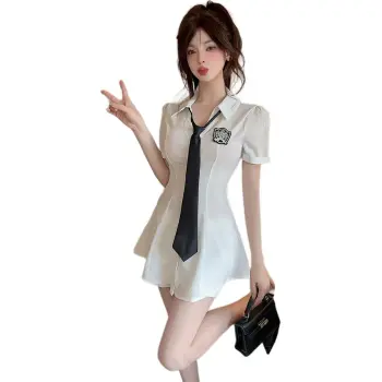 Mu Xiao Xin Shirt Matching Set Women's White
