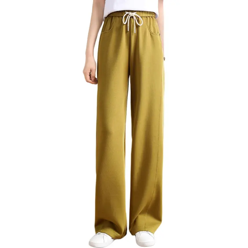 XWI Casual Pants Women's Yellow Green-5