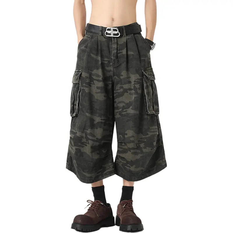 RASHOMONG Cargo Shorts Unisex Camouflage-2