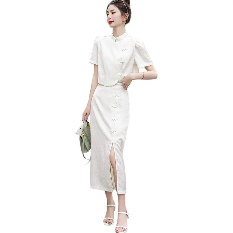 Mu Xiao Xin Two Piece Skirt Sets Women's-3