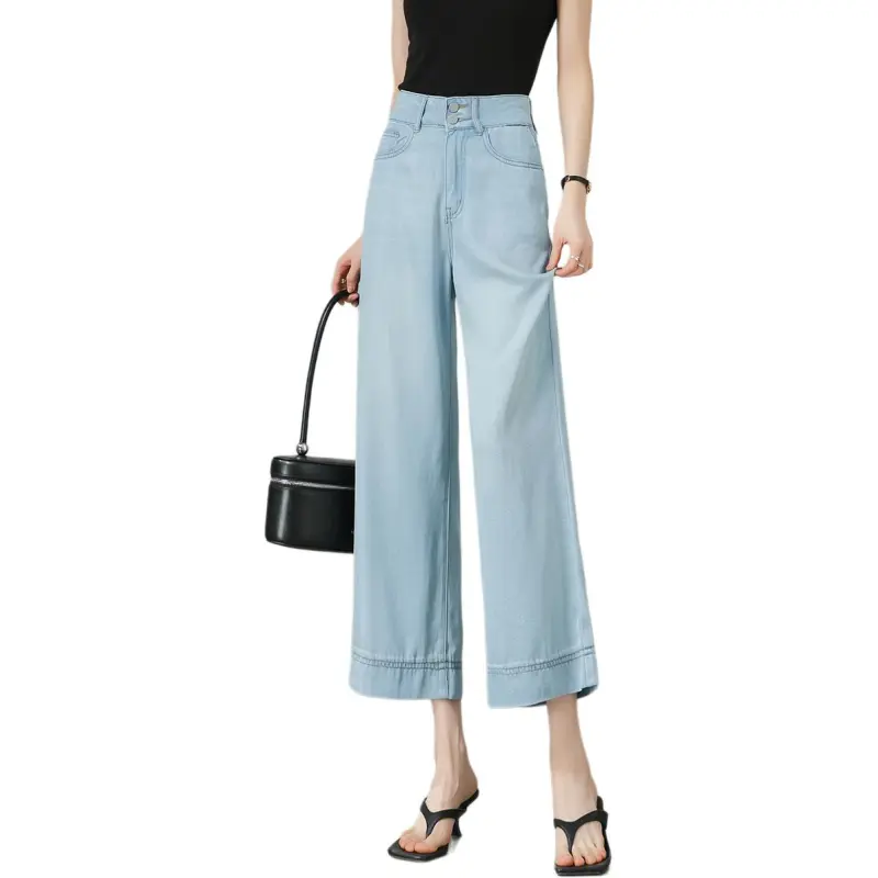 Weixi Casual Pants Women's Light Blue-2