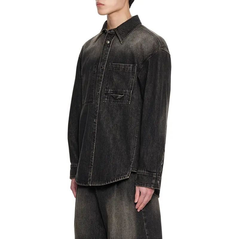WOOYOUNGMI SS25 Denim Jacket Men's Gray-5