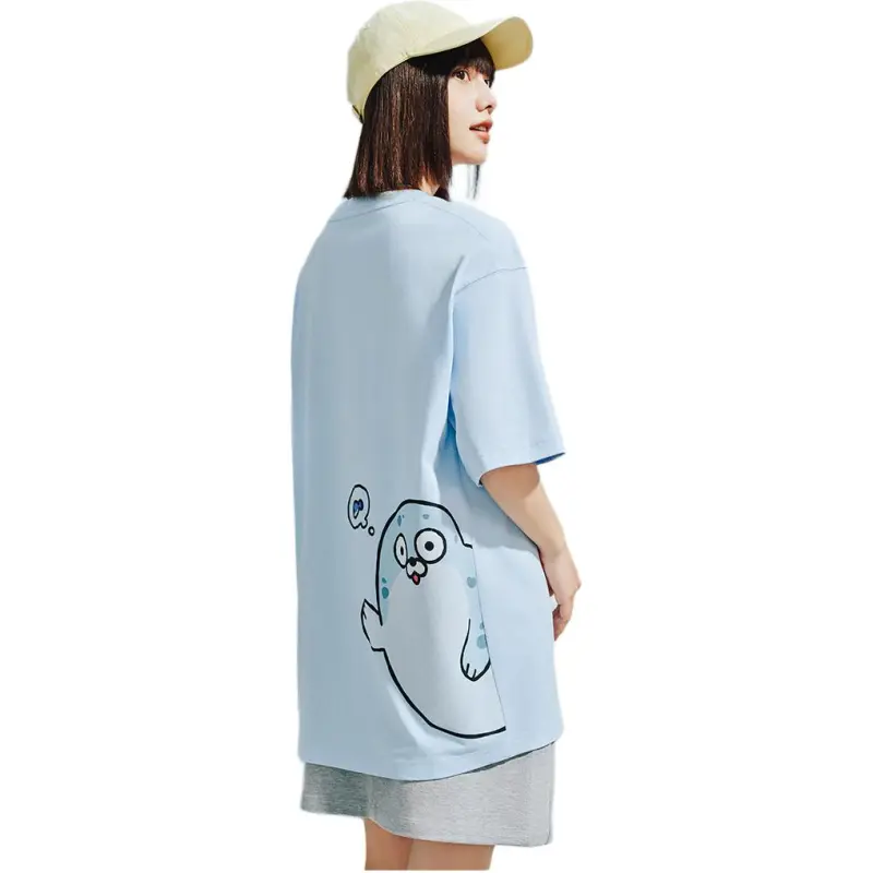 Anta x HAIBAOKANKAN,LIANMINGKUAN Life Collection T Shirt Unisex Aqua Sky Blue-3