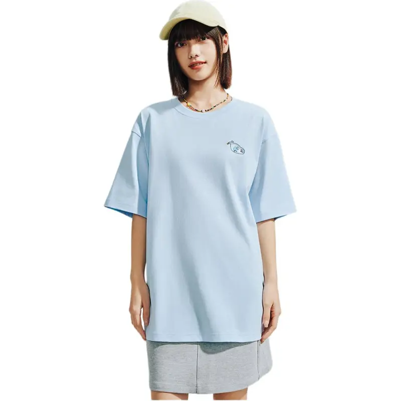Anta x HAIBAOKANKAN,LIANMINGKUAN Life Collection T Shirt Unisex Aqua Sky Blue-2