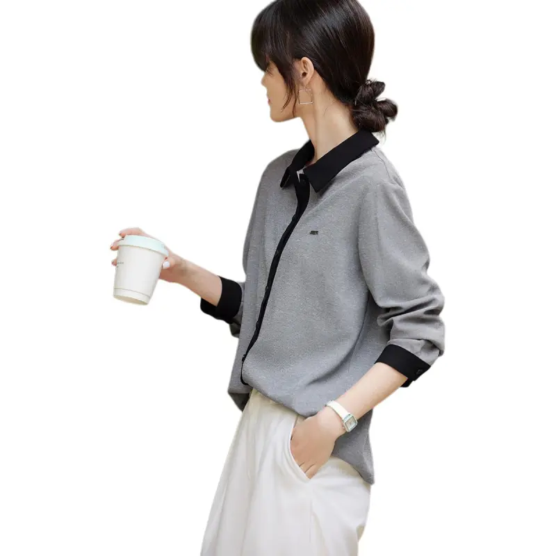 XWI Shirt Women's Heather Gray & Black-4