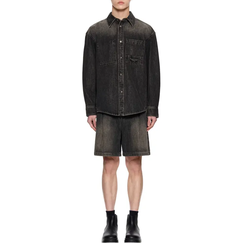 WOOYOUNGMI SS25 Denim Jacket Men's Gray-2