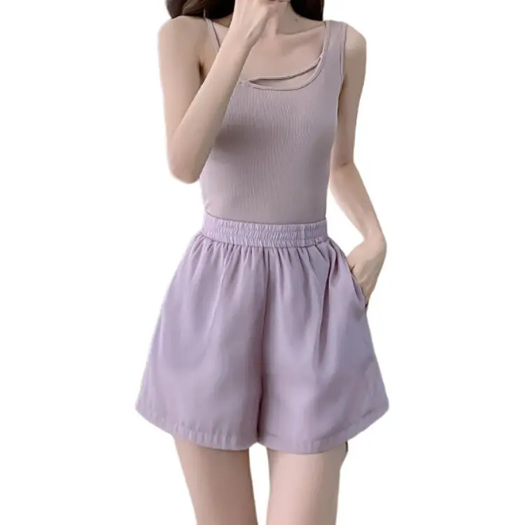 GOSO Tank Top Shorts Casual Set Women's-3