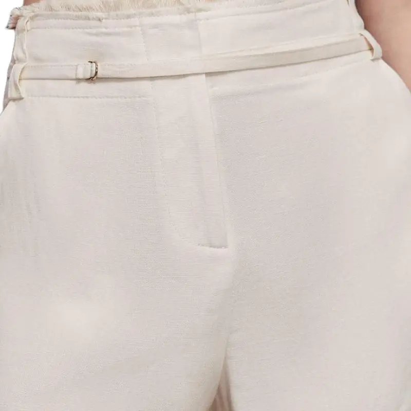 Patrizia Pepe SS25 Casual Shorts Women's Ecru-3