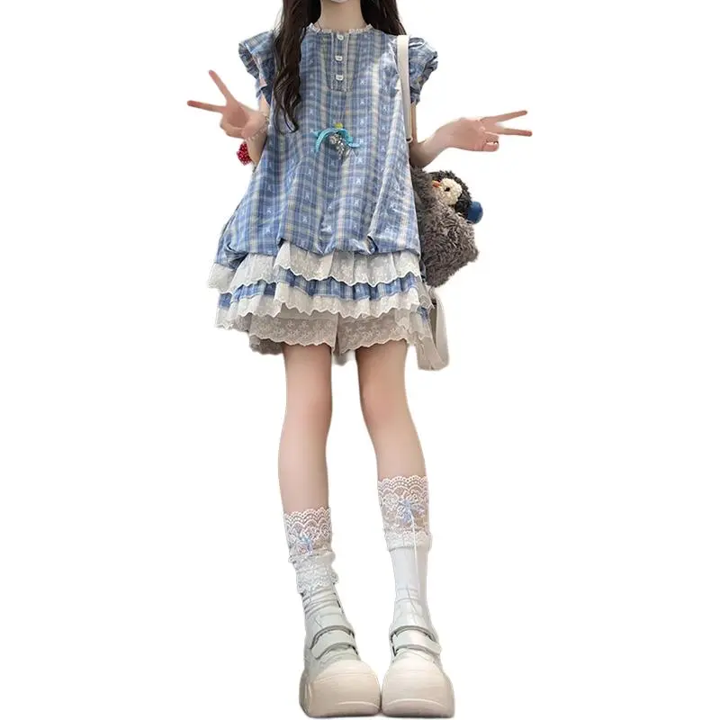 Mu Xiao Xin Short Sleeved Dress Women's-3