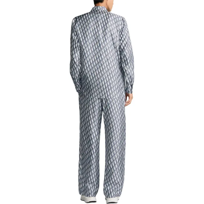 DIOR SS25 Summer Men's Clothing Collection Shirt Men's Blue White-3