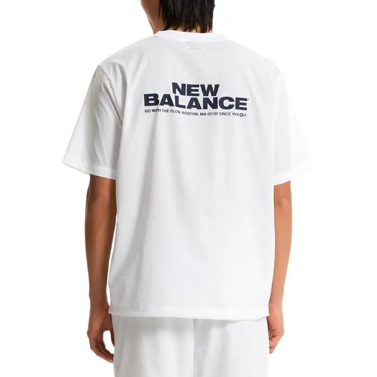 New Balance SEMI OVER FITUNI SUMMER T Shirt Unisex White-2