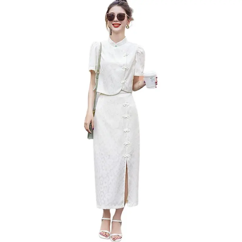 Mu Xiao Xin Two Piece Skirt Sets Women's-1