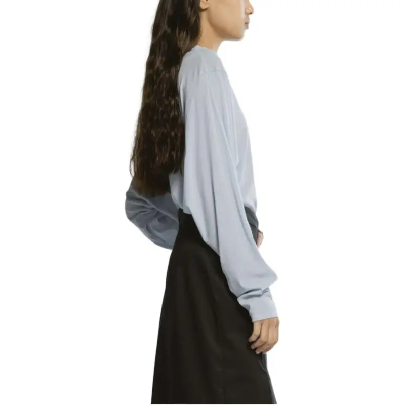 CINOH T Shirts Women's Sax Blue-6
