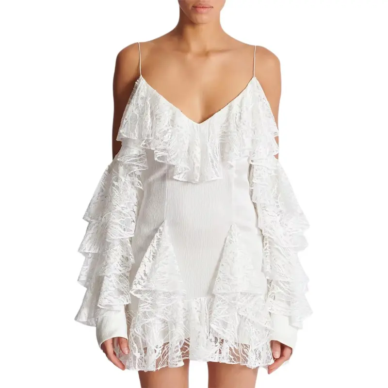 BALMAIN SS25 Slip Dress Women's White-1