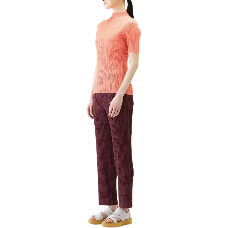 PLEATS PLEASE ISSEY MIYAKE Casual Pants Women's Red Brown-3