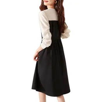 Mo Han Yi Mei Long Sleeved Dress Women's Black