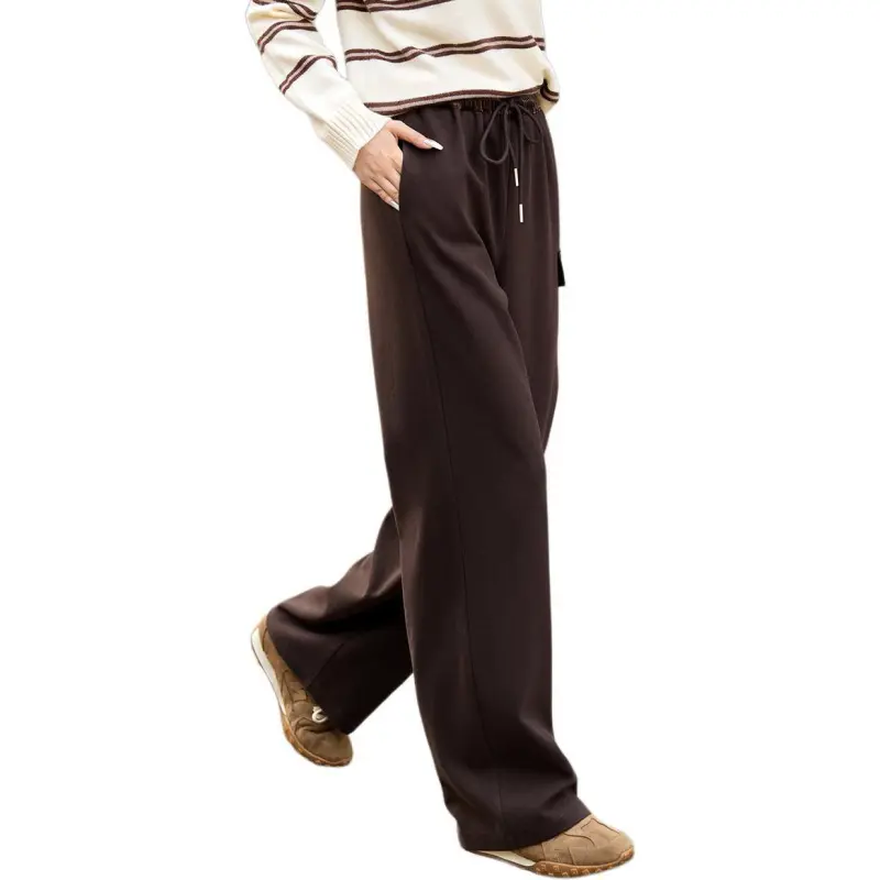 Mo Han Yi Mei Casual Pants Women's Tea Brown-1